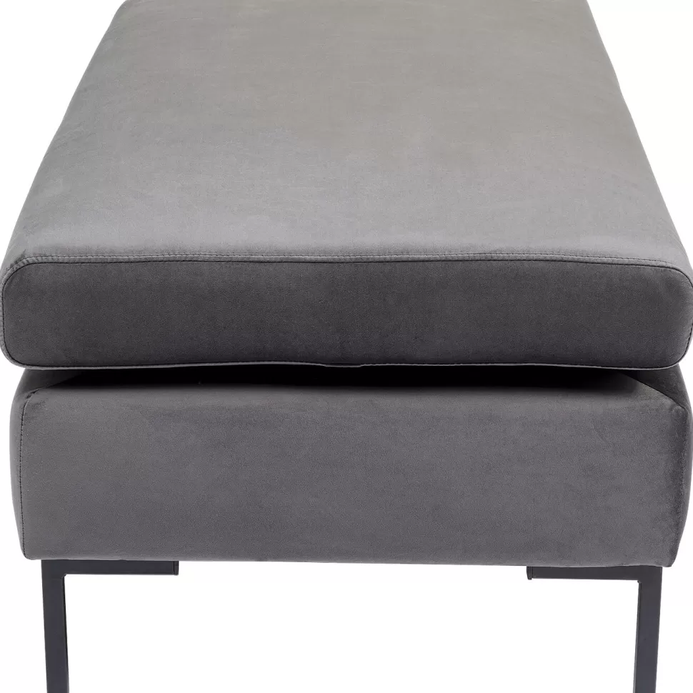 Taborety-KARE Design Podnóżek Gianni Velvet 130x62 Cm Ciemnoszary