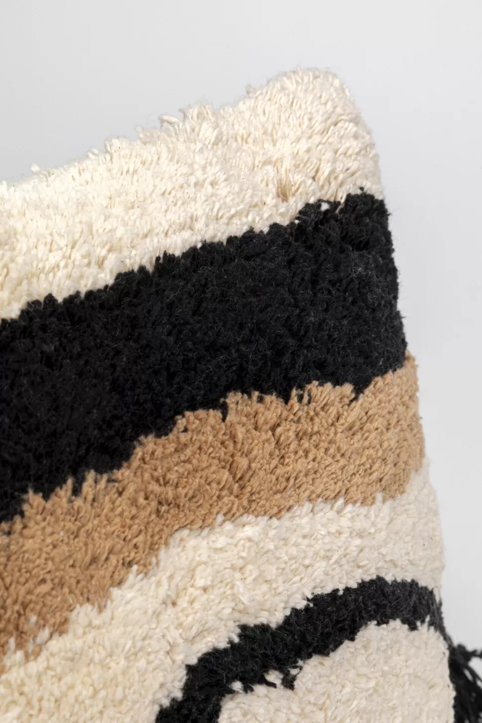 Poduszki Dekoracyjne-KARE Design Poduszka Dekoracyjna Boho Z Frędzami 60x35 Cm Oko Biało-beżowa