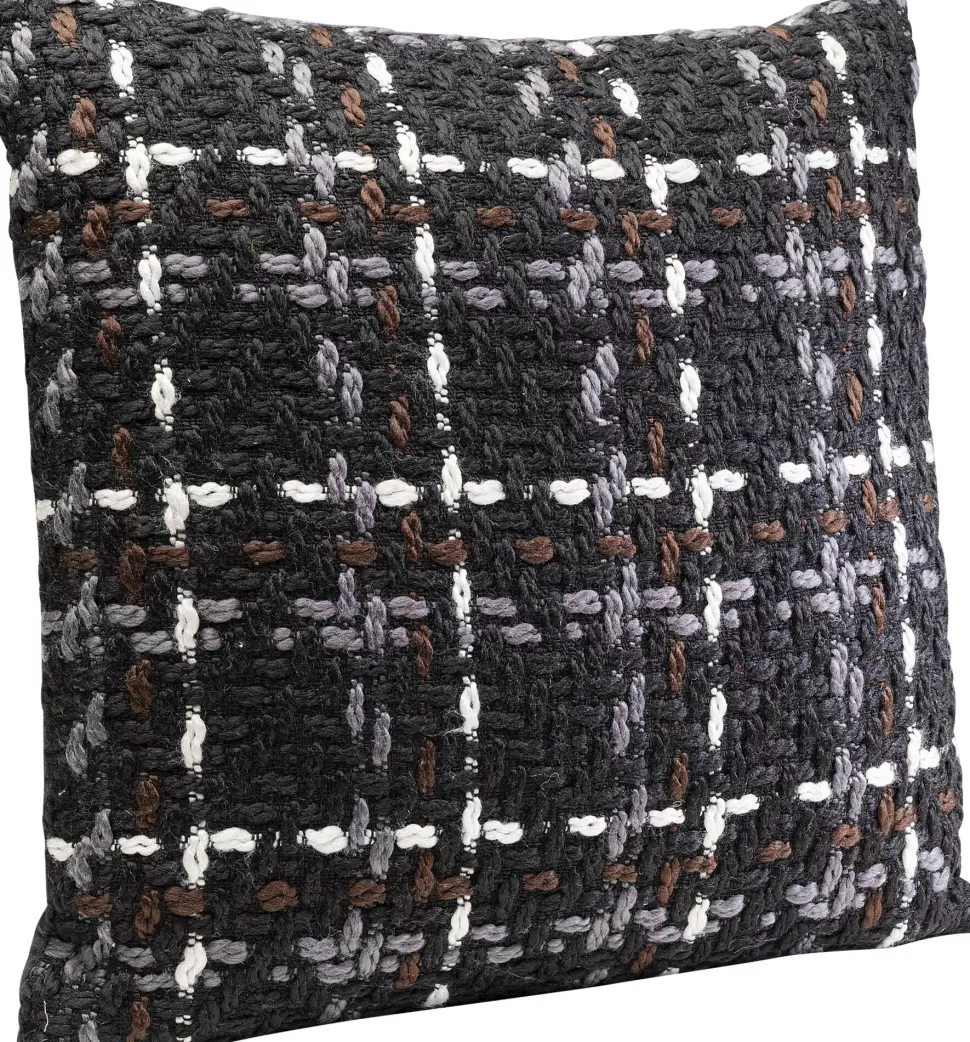 Poduszki Dekoracyjne-KARE Design Poduszka Dekoracyjna Czarna Wzór 3-kolorowy 45x45 Cm