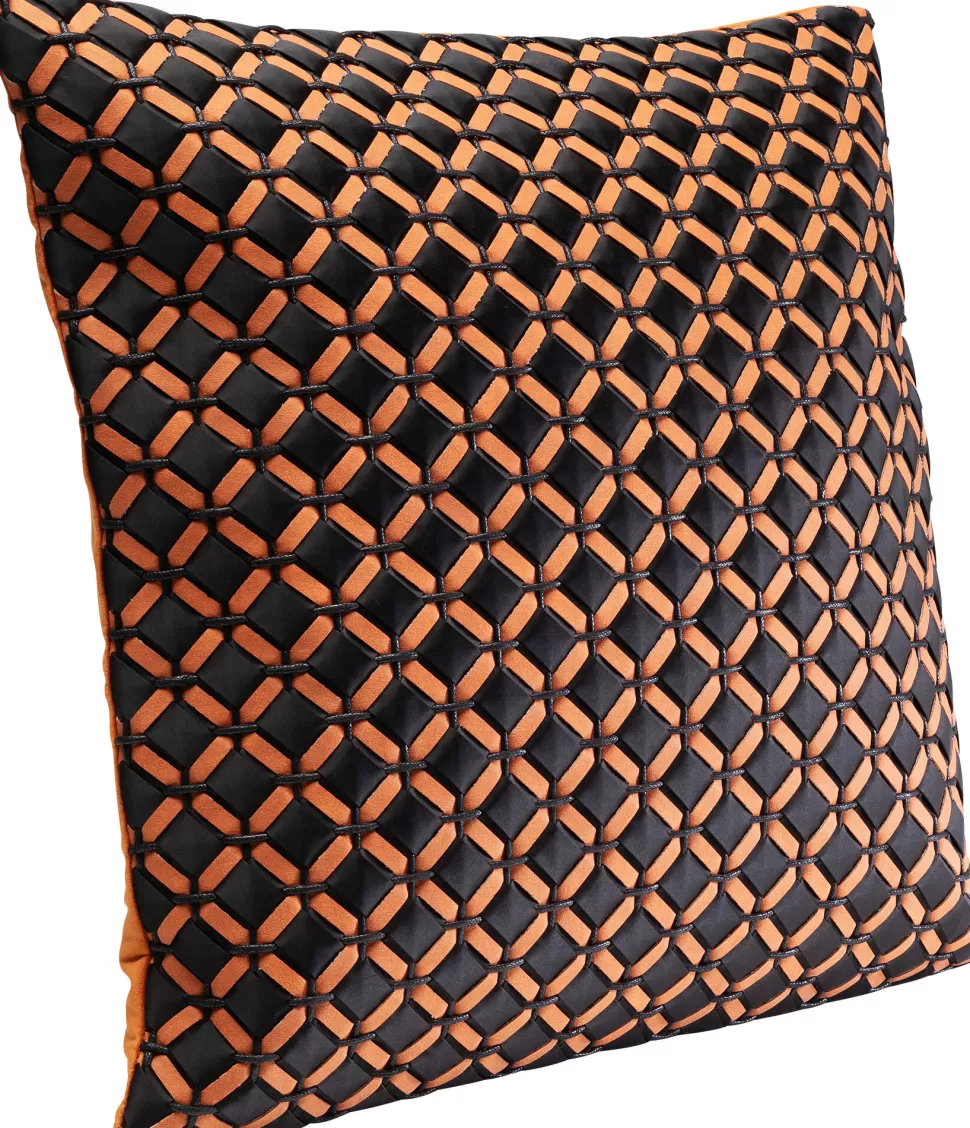 Poduszki Dekoracyjne-KARE Design Poduszka Dekoracyjna Czarno-pomarańczowa Nowoczesna 45x45 Cm