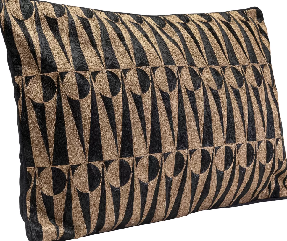 Poduszki Dekoracyjne-KARE Design Poduszka Dekoracyjna Czaro-brązowe Wzory 60x40 Cm