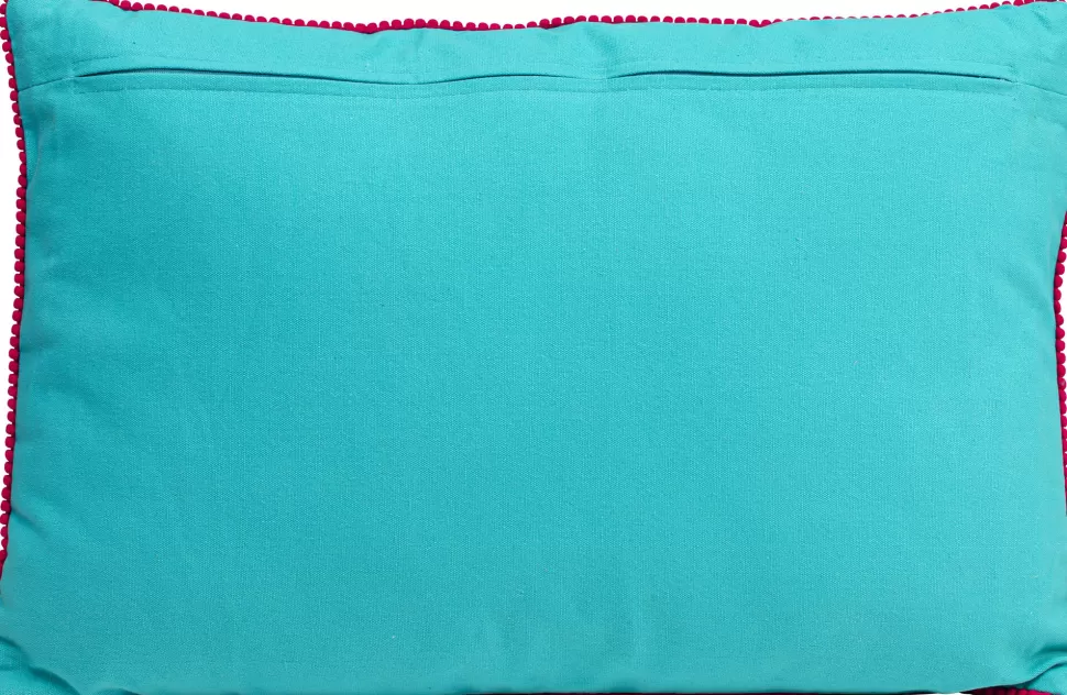 Poduszki Dekoracyjne-KARE Design Poduszka Dekoracyjna Niebieska Z Kolorowymi Kwiatami 60x40 Cm