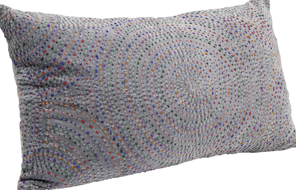 Poduszki Dekoracyjne-KARE Design Poduszka Dekoracyjna Szara Z Kolorowymi Wzorami 60x35 Cm