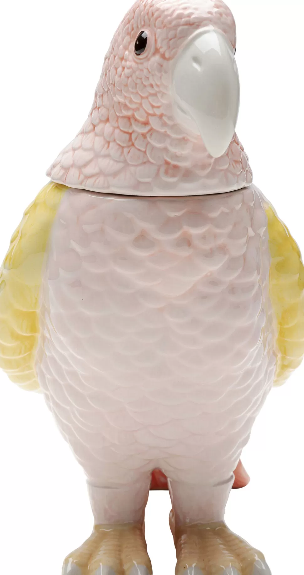 Figurki Dekoracyjne-KARE Design Pojemnik Dekoracyjny Ceramiczny Kolorowa Papuga 21x23 Cm
