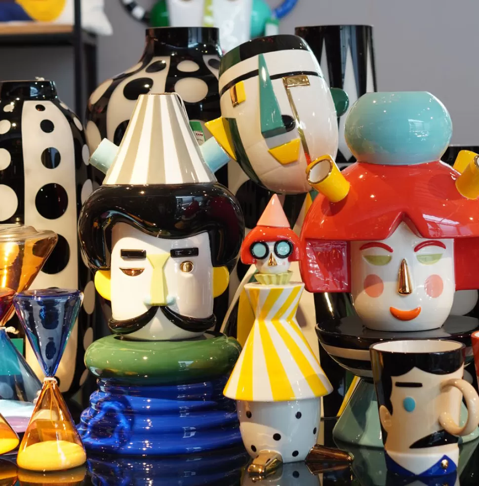 Figurki Dekoracyjne-KARE Design Pojemnik Dekoracyjny Circus 11x26 Cm Kolorowy