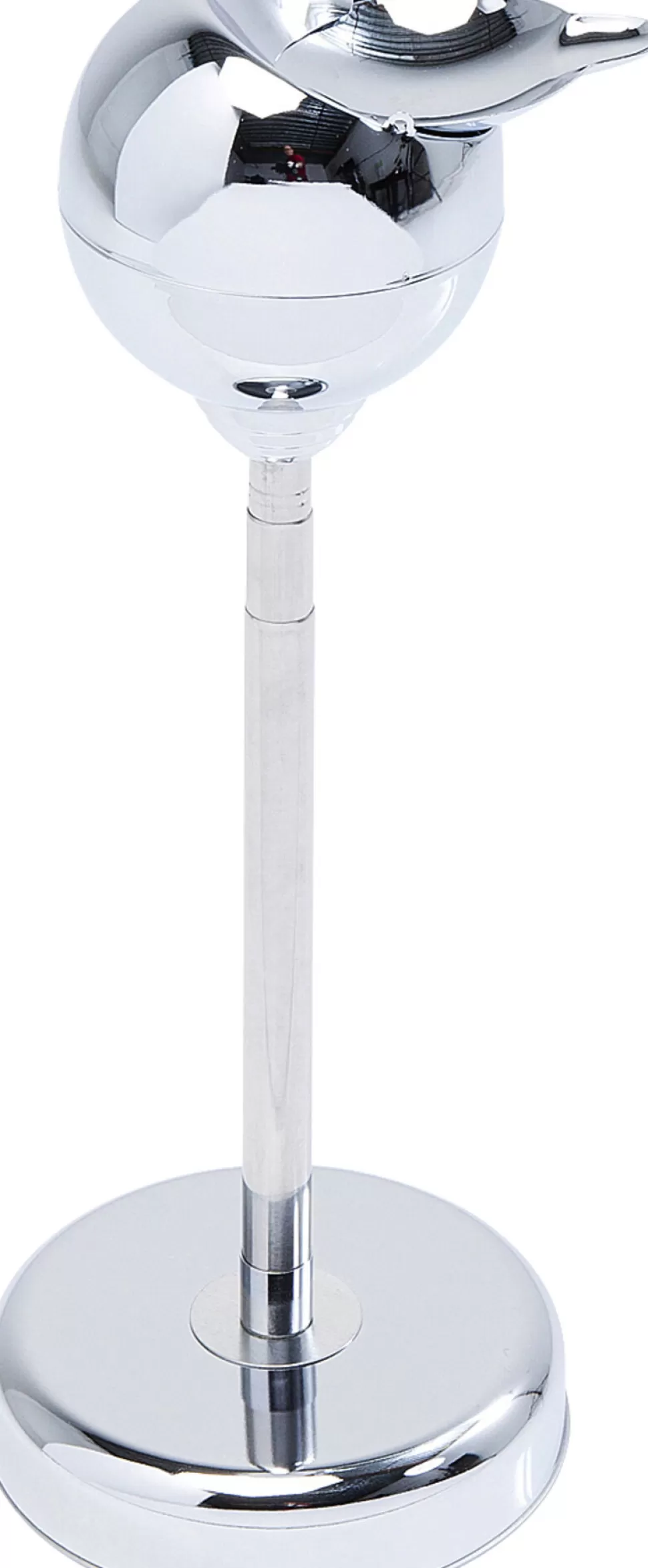 Popielniczki I Papierośnice-KARE Design Popielniczka Na Stojaku Stal Nierdzewna Regulacja Wysokości 37-72 Cm Połysk