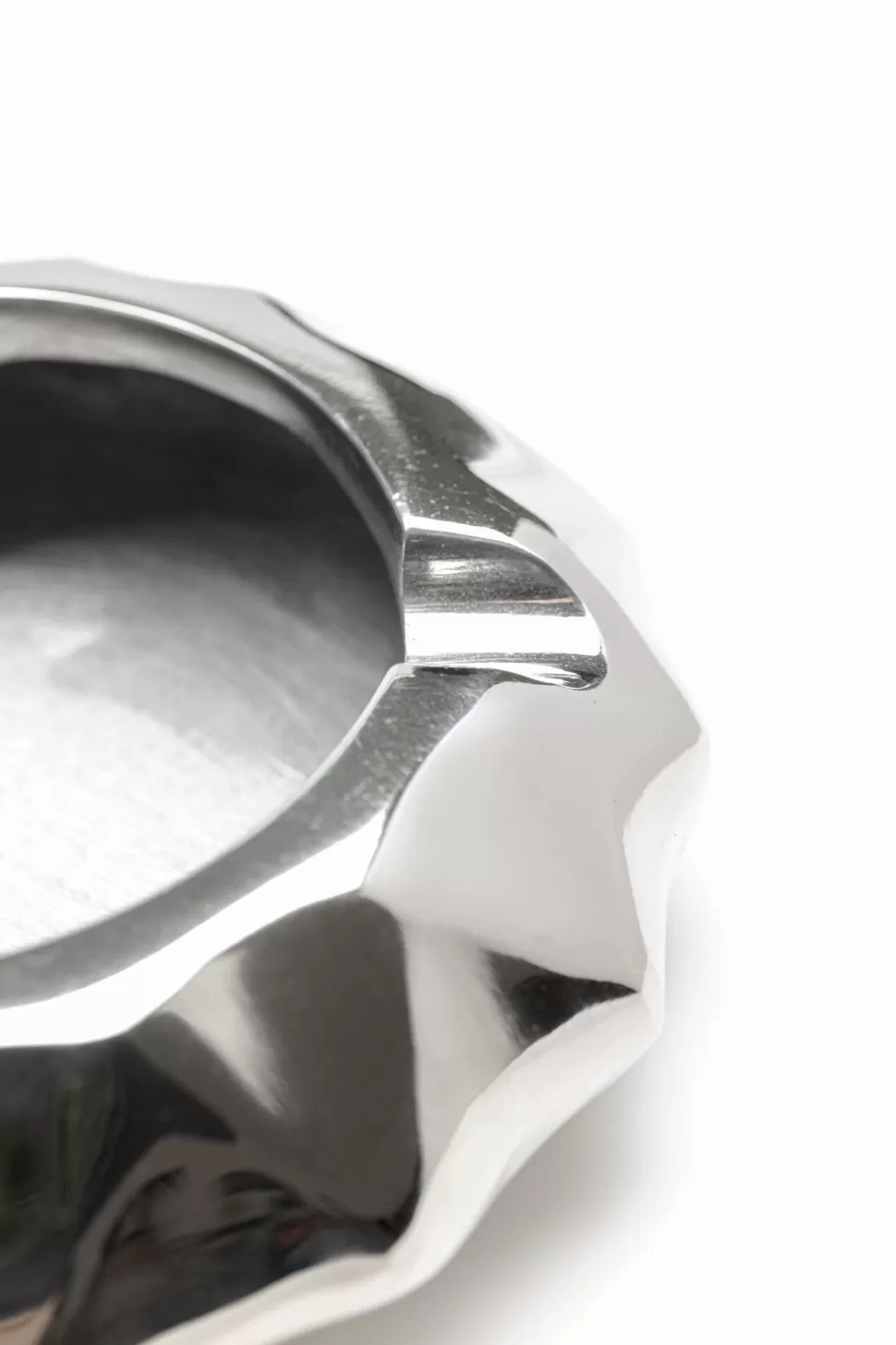 Popielniczki I Papierośnice-KARE Design Popielniczka Srebrna Aluminium Niklowane Ø15 Cm