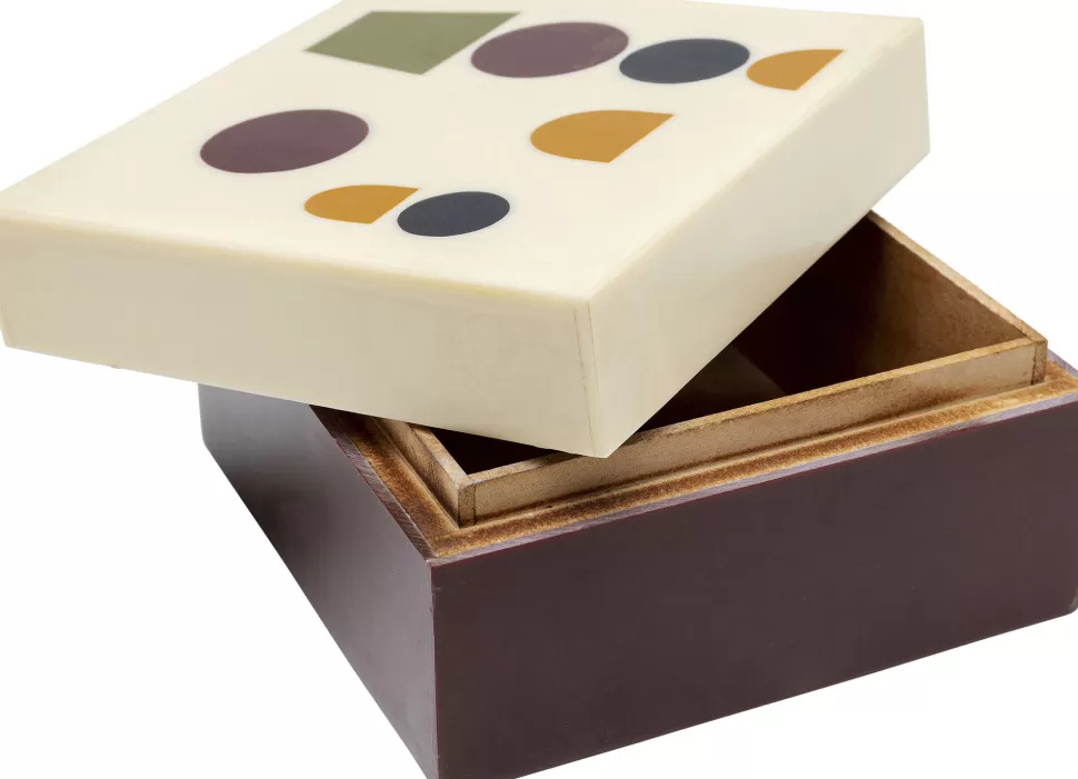 Pudełka Na Biżuterię-KARE Design Pudełko Na Biżuterię Emily 13x13 Cm Kolorowe