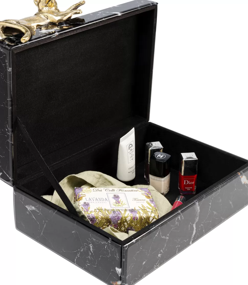 Pudełka Na Biżuterię-KARE Design Pudełko Na Biżuterię Glamour 29x20 Cm Czarno-złote