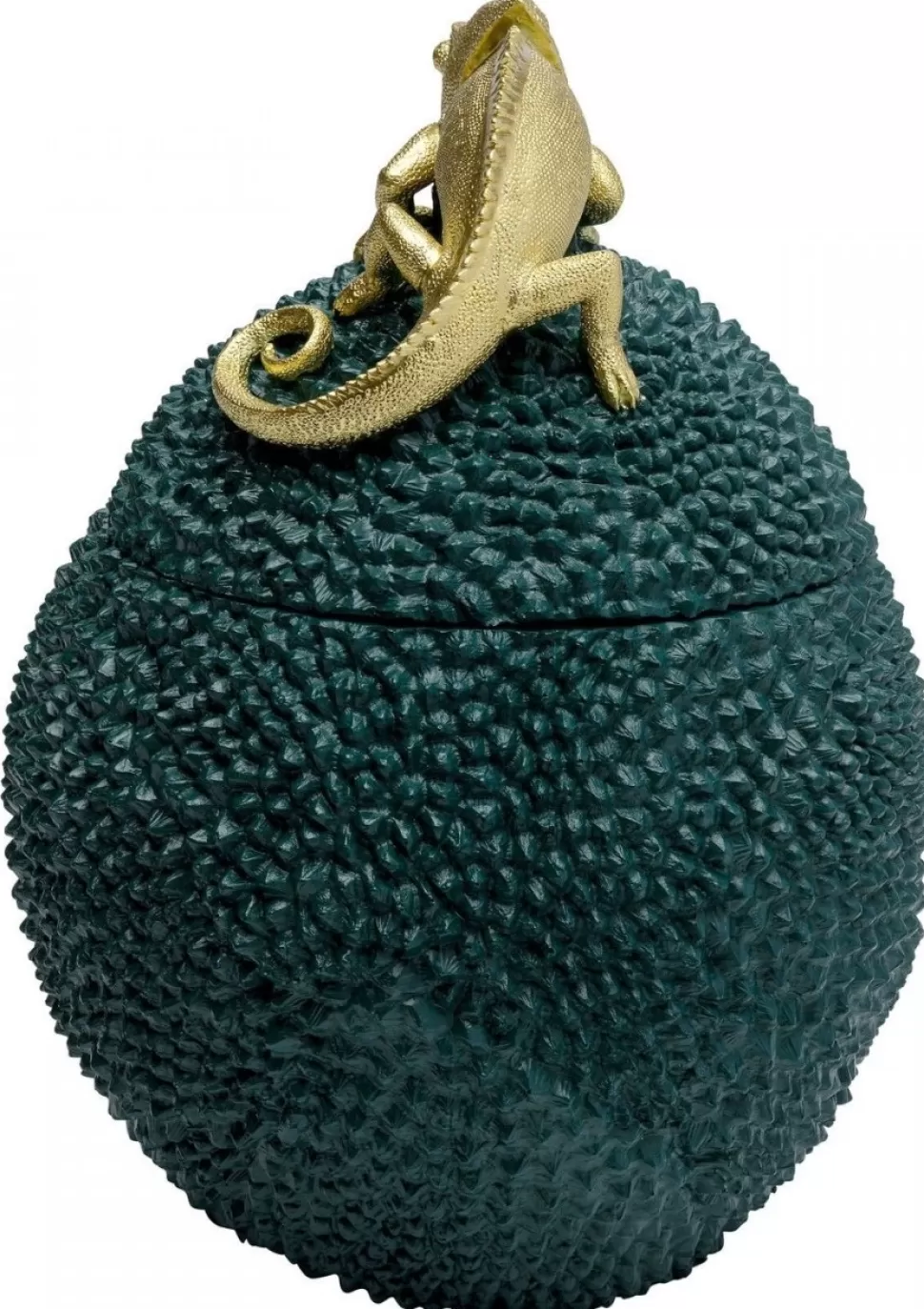 Pojemniki-KARE Design Pudełko Na Biżuterię Lub Kosmetyki Chameleon 34 Cm Zielono-złote