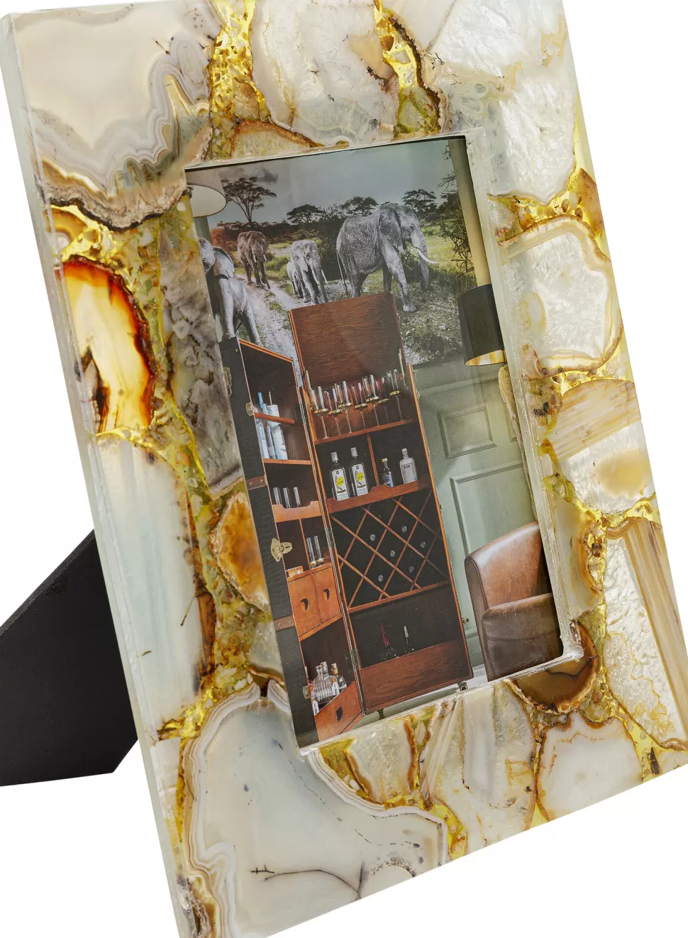Ramki Na Zdjęcia-KARE Design Ramka Na Zdjęcia 13x18 Cm Biało-żółty Agat
