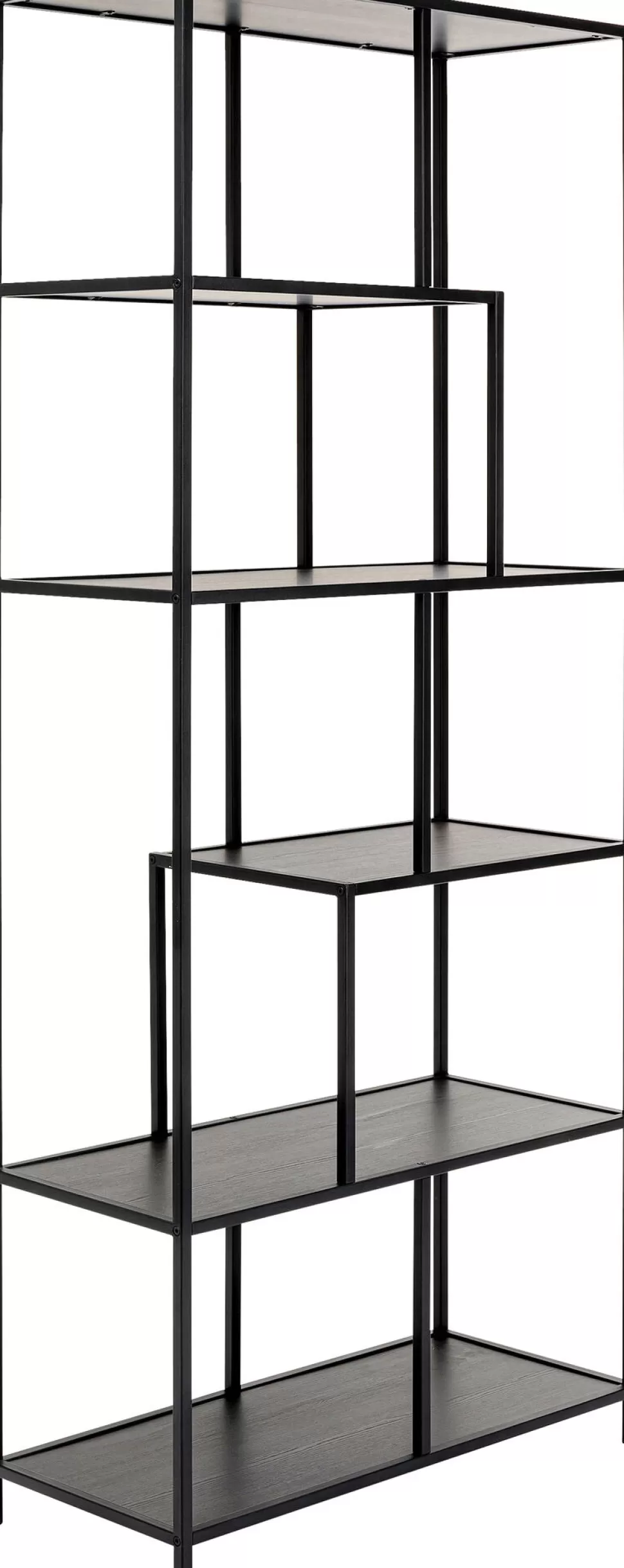 Regały-KARE Design Regał Loftie 77x185 Cm Czarny