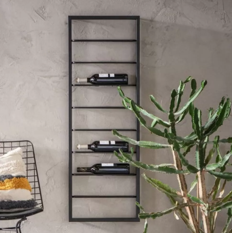 Stojaki Na Wino | Regały-KARE Design Regał Na Wino Bistro 42x120 Cm Czarny