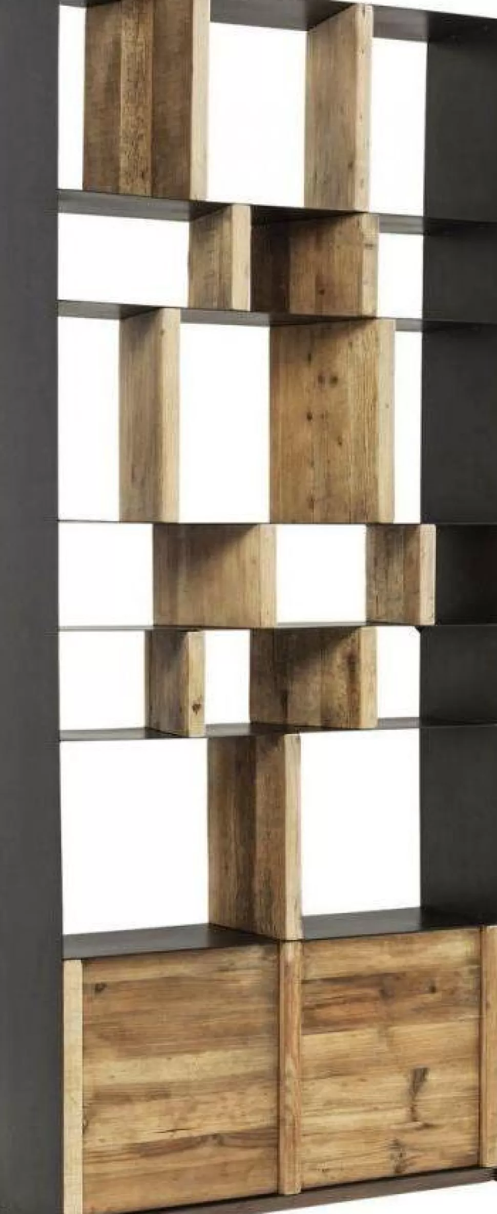 Regały-KARE Design Regał Storm 100x234 Cm Drewniano-metaliczny