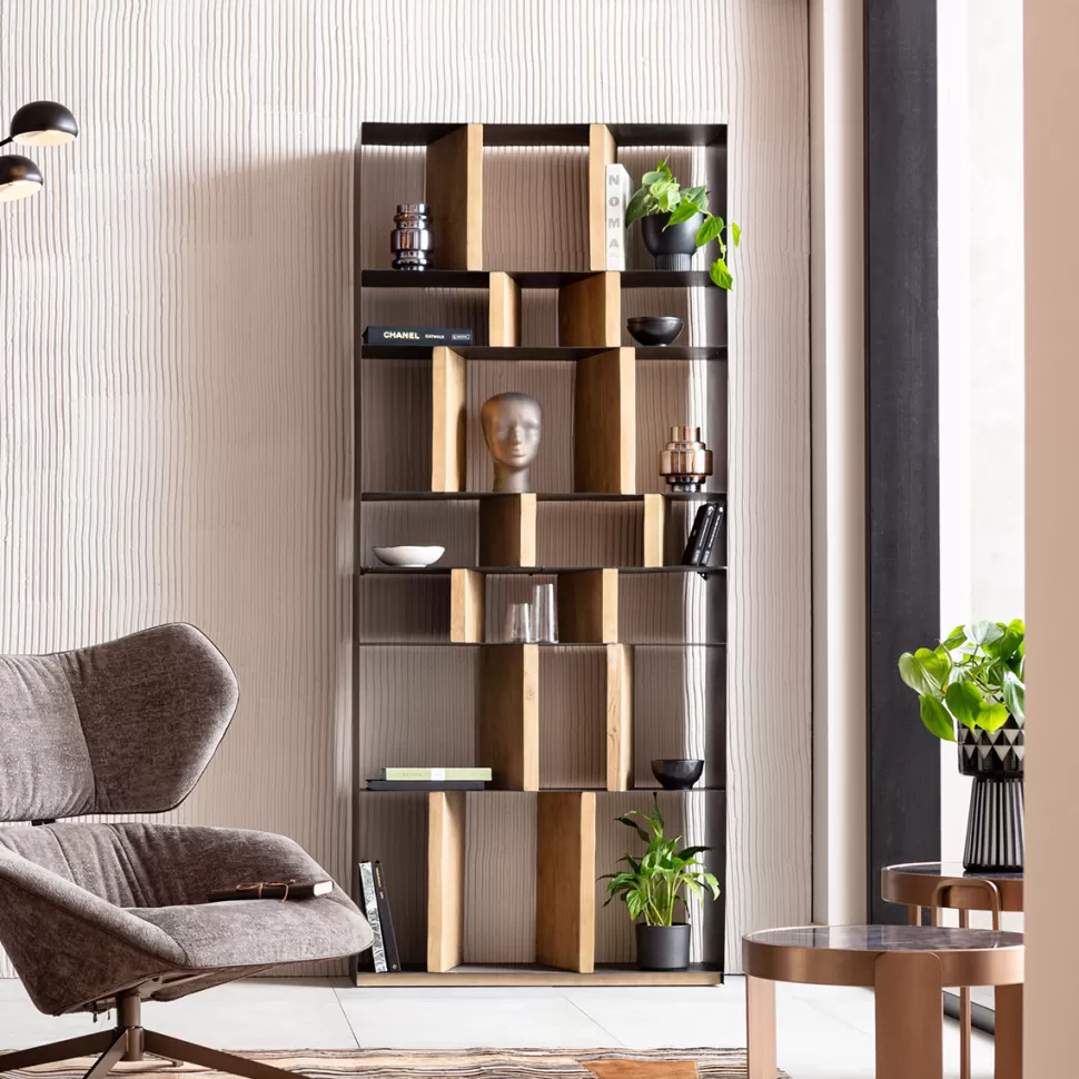 Regały-KARE Design Regał Storm 100x234 Cm Metaliczny