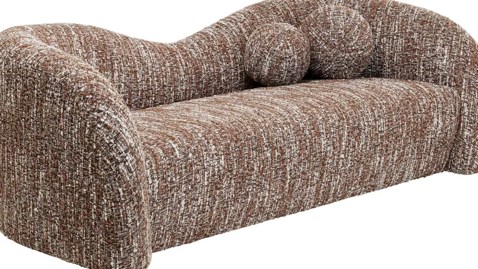 Sofy-KARE Design Sofa 2-osobowa Brązowa Zaokrąglony Kształ 201 Cm