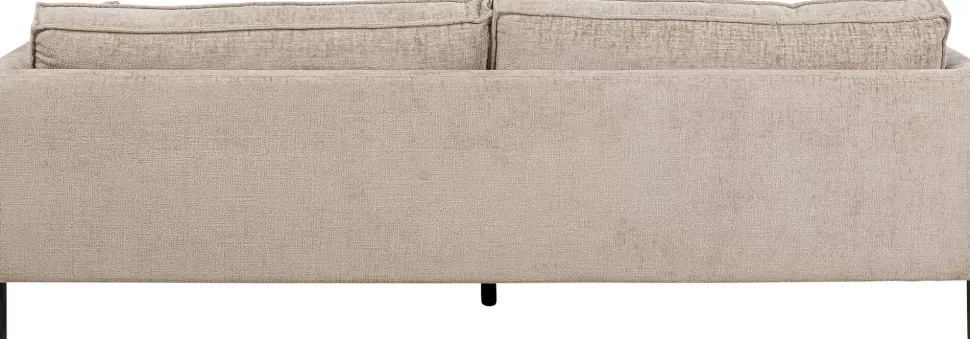 Sofy-KARE Design Sofa 3-os. Tapicerowana W Kolorze Szarym Nogi Stal Czarne 233 Cm