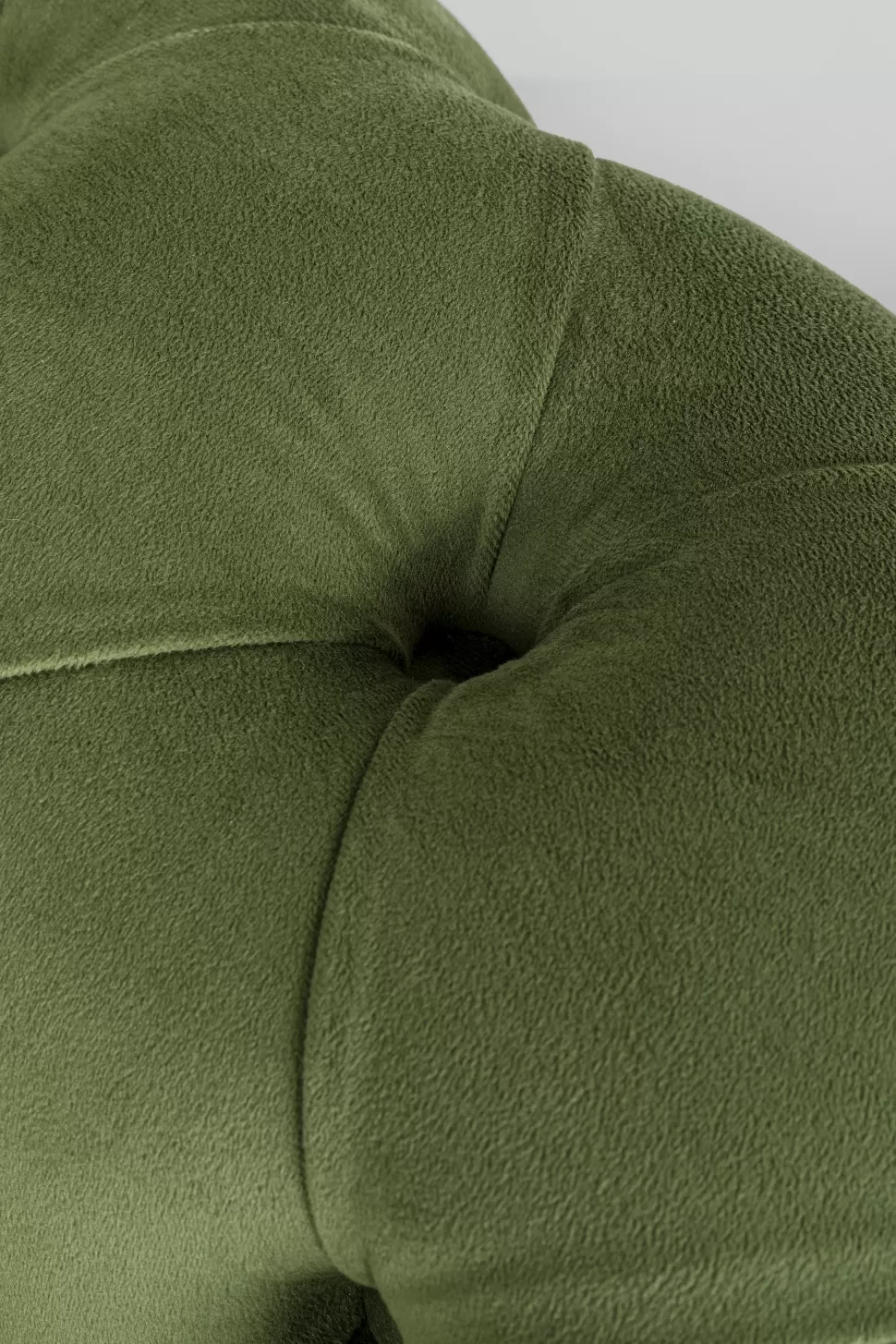 Sofy-KARE Design Sofa 3-osobowa Welurowa Pikowana Zielona Glamour 240 Cm Nogi Złote
