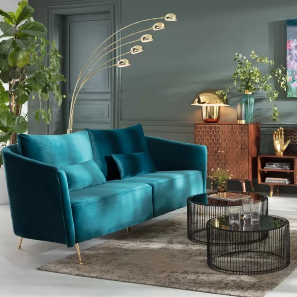 Sofy-KARE Design Sofa Vegas Forever 232x90 Cm Turkusowa