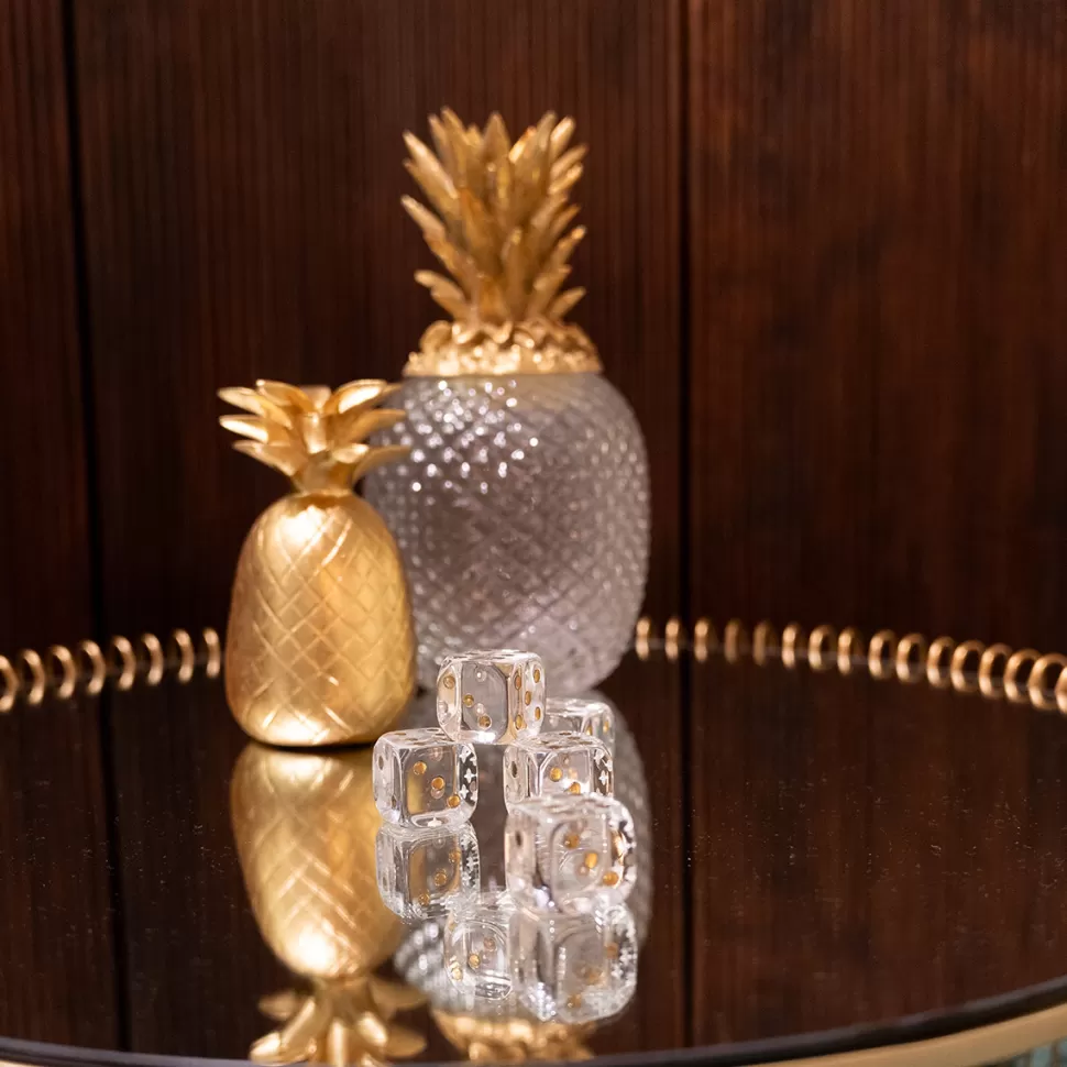 Figurki Dekoracyjne-KARE Design Słoik Dekoracyjny Pineapple 16x31 Cm Transparentny