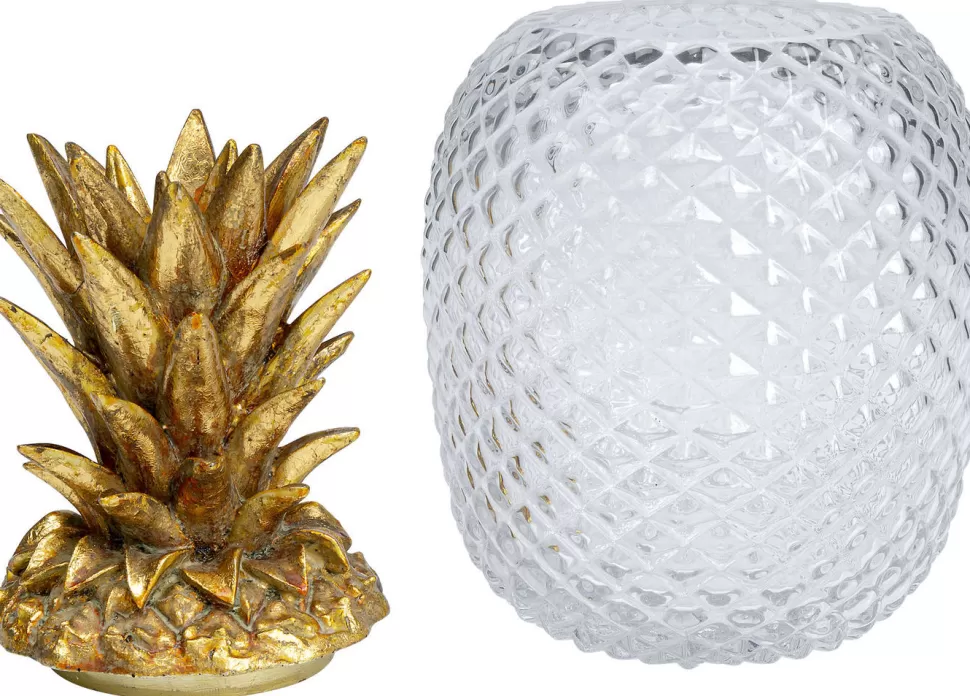 Figurki Dekoracyjne-KARE Design Słoik Dekoracyjny Pineapple 16x31 Cm Transparentny