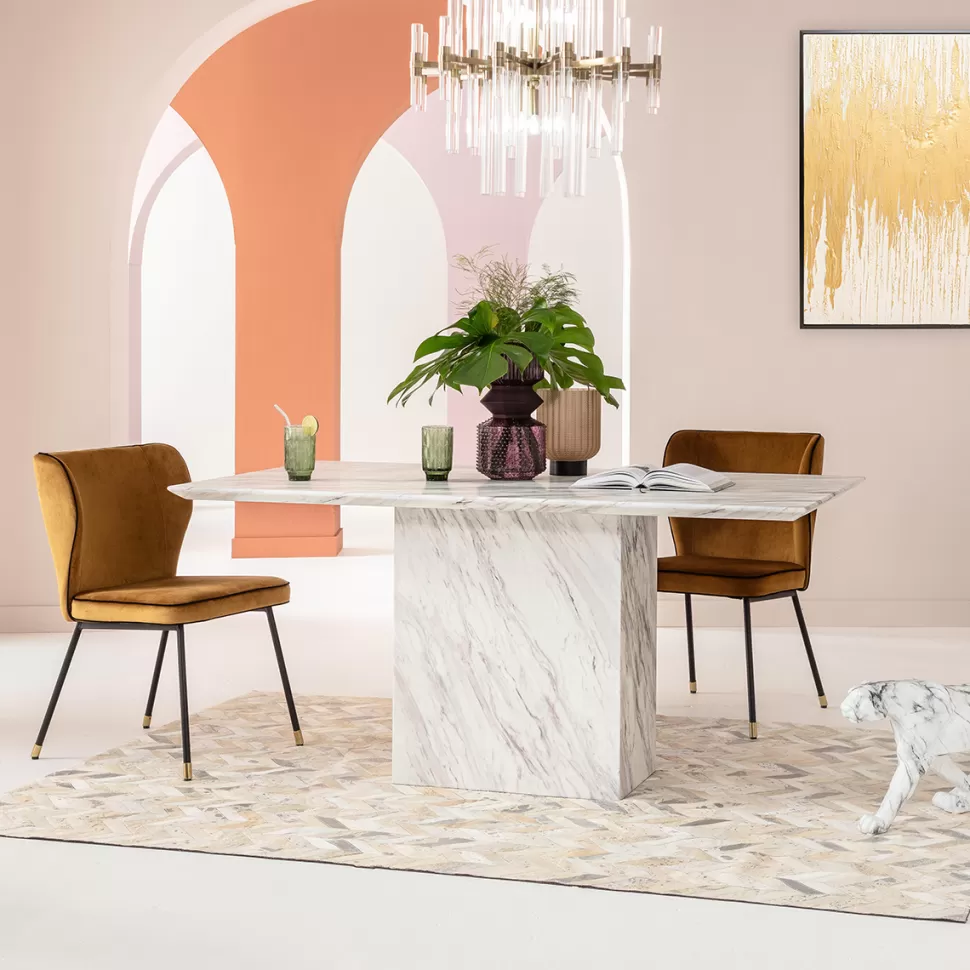 Stoły-KARE Design Stół Artistico Marble 160x90 Cm Biały