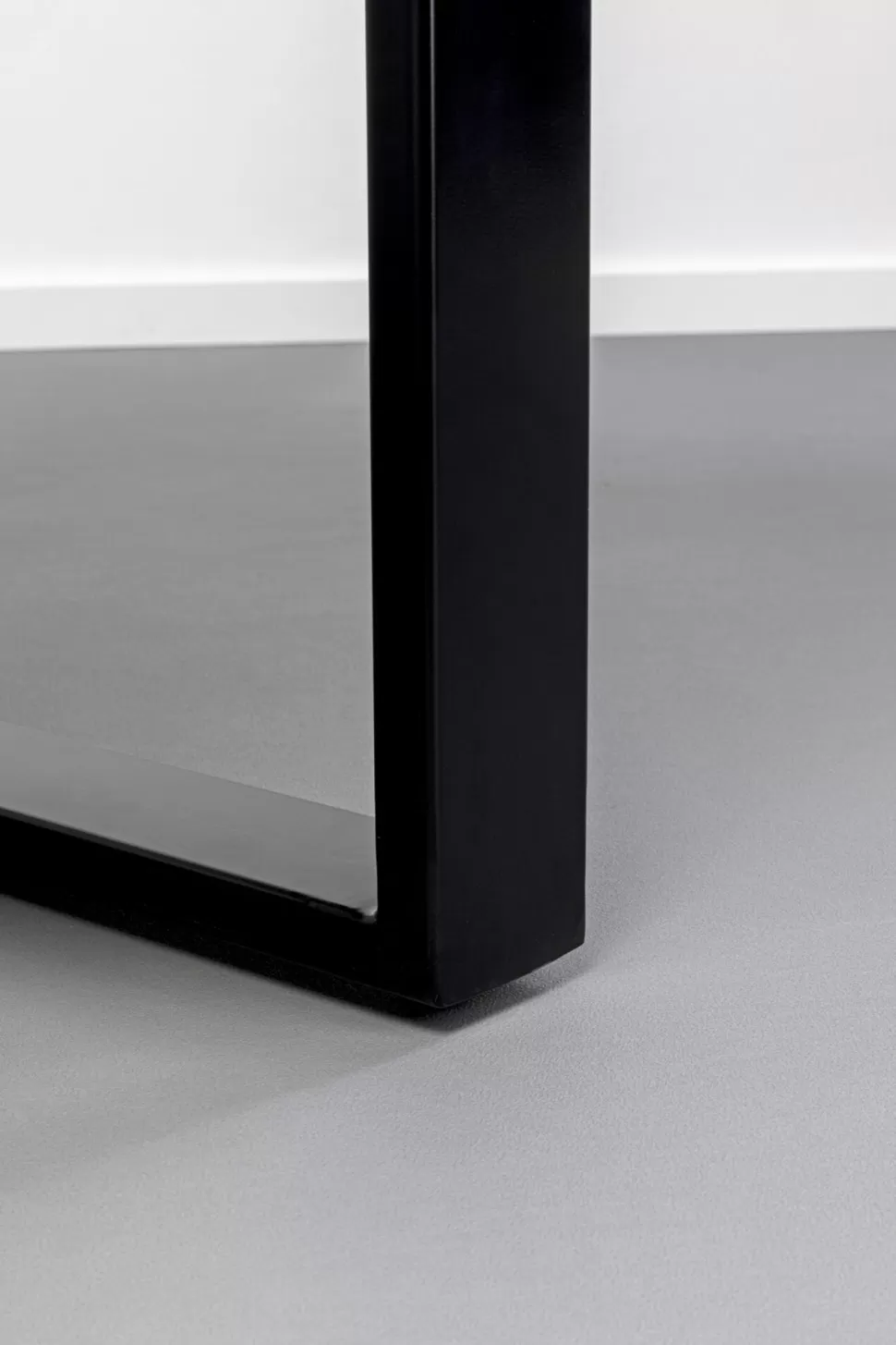 Stoły-KARE Design Stół Do Jadalni Blat Kamionkowy Nogi Czarne Stalowe 180x90 Cm