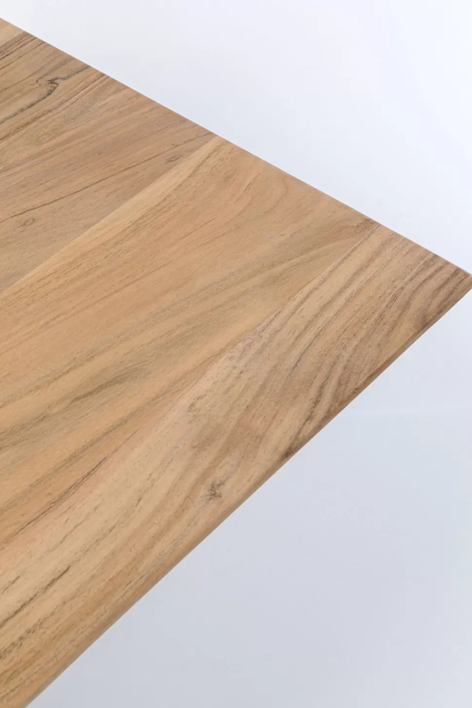 Stoły-KARE Design Stół Do Jadalni Blat Z Drewna Akacjowego Nogi Czarna Stal 180x90 Cm