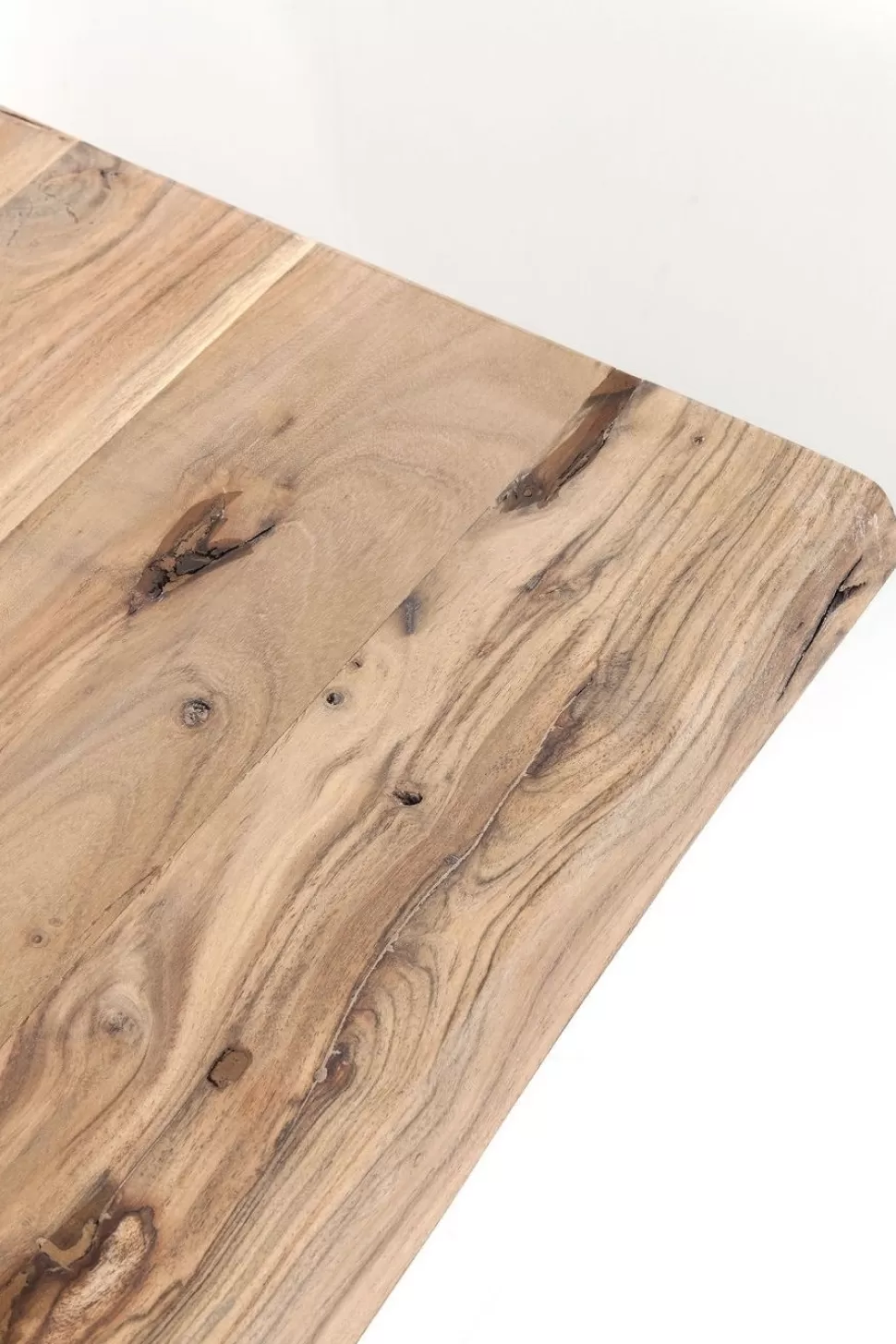 Stoły-KARE Design Stół Harmony 160x80 Cm Akacja Nogi Srebrne