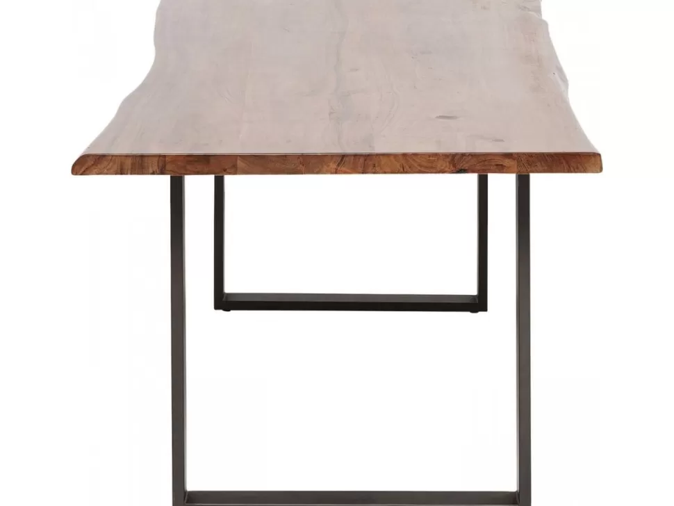 Stoły-KARE Design Stół Harmony Walnut 180x90 Cm Akacja Nogi Stalowe