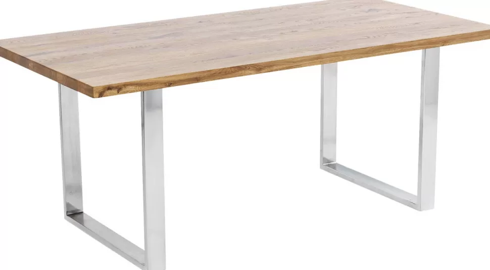 Stoły-KARE Design Stół Jackie 160x80 Cm Dąb - Nogi Chromowe