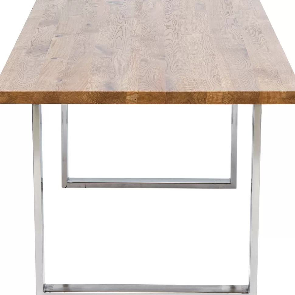 Stoły-KARE Design Stół Jackie 160x80 Cm Dąb - Nogi Chromowe