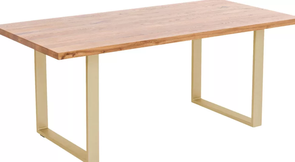 Stoły-KARE Design Stół Jackie 160x80 Cm Dąb - Nogi Złote