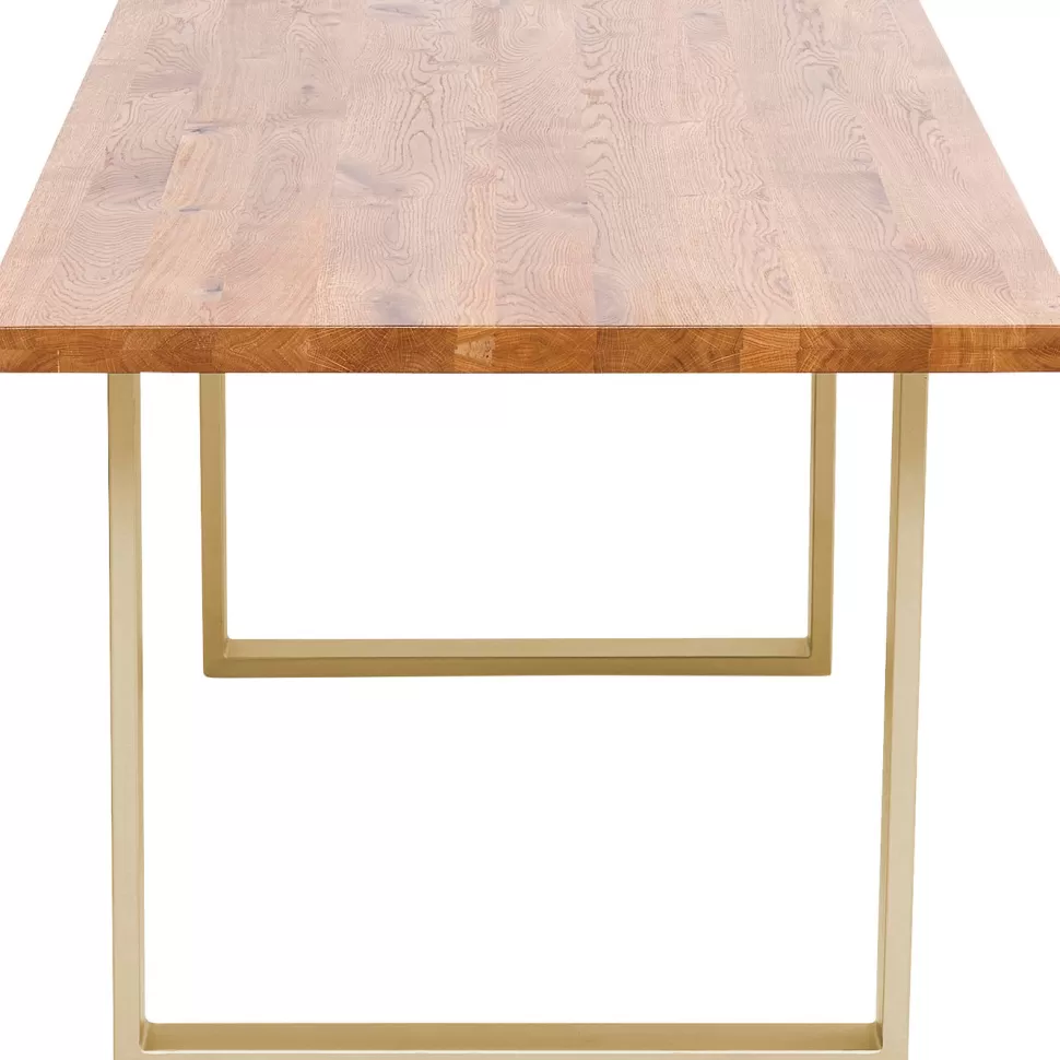 Stoły-KARE Design Stół Jackie 160x80 Cm Dąb - Nogi Złote