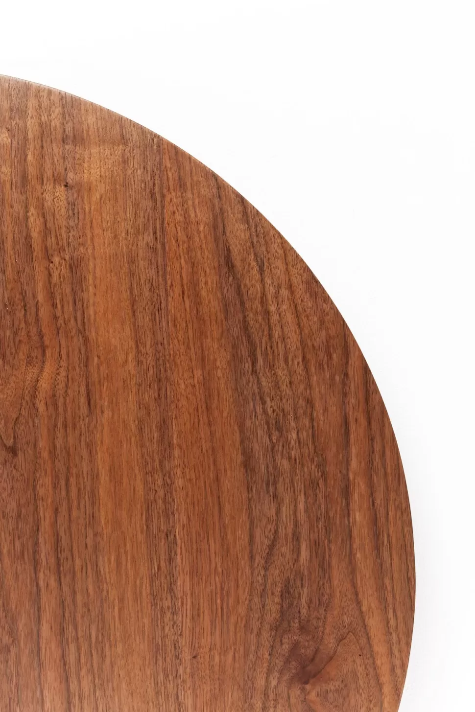 Stoły-KARE Design Stół Loft W Okleinie Orzech Włoski Noga Czarna Ø110 Cm