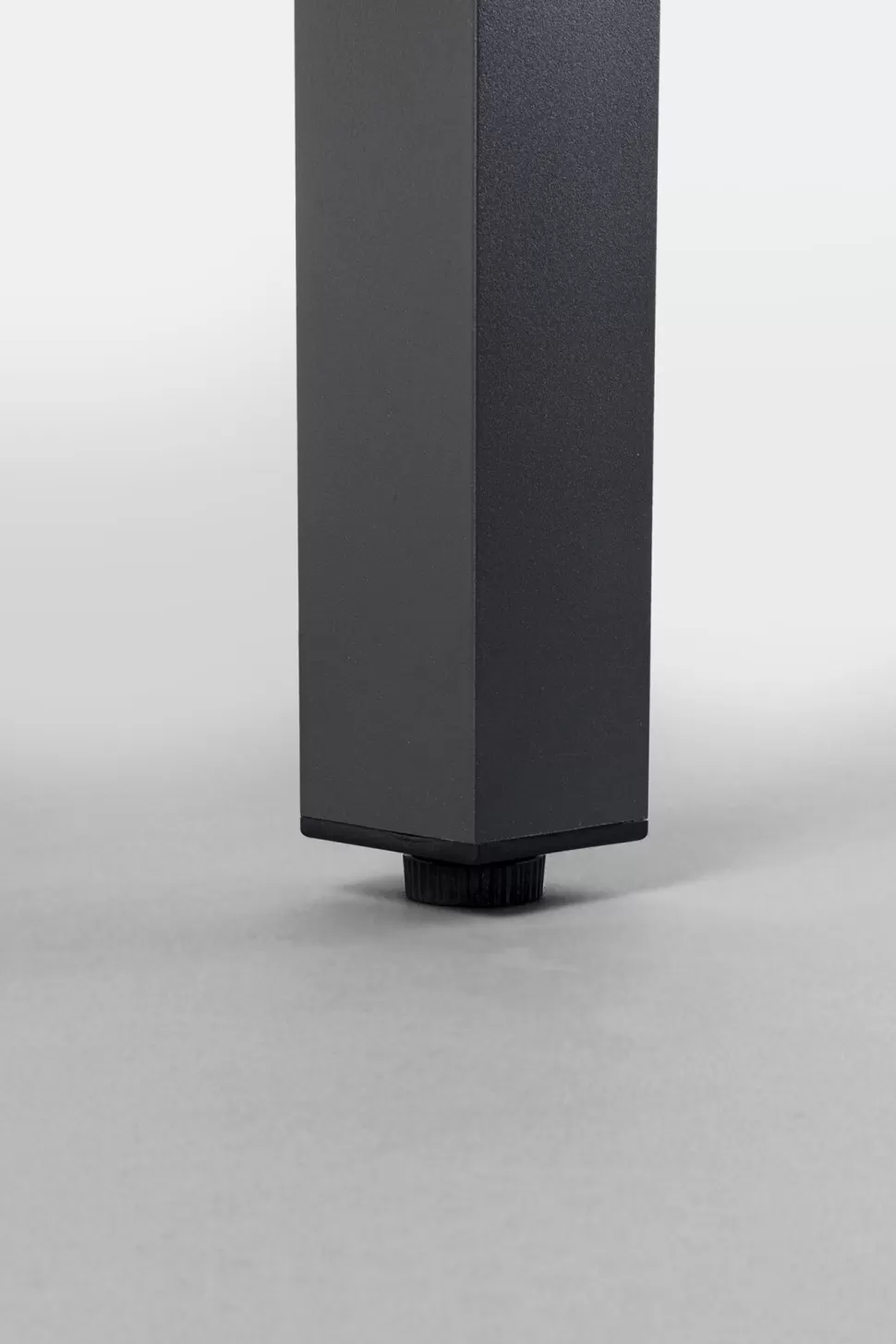 Stoły-KARE Design Stół Ogrodowy Blat Prostokątny Szary Polywood Nogi Z Aluminium Czarne 180x90 Cm