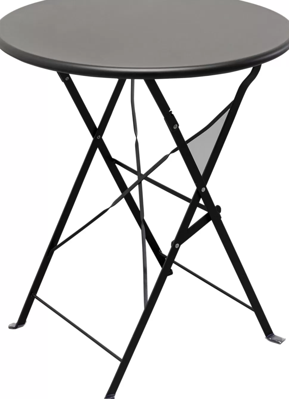Stoły-KARE Design Stół Ogrodowy Mały W Kolorze Czarnym Aluminiowy Ø60 Cm