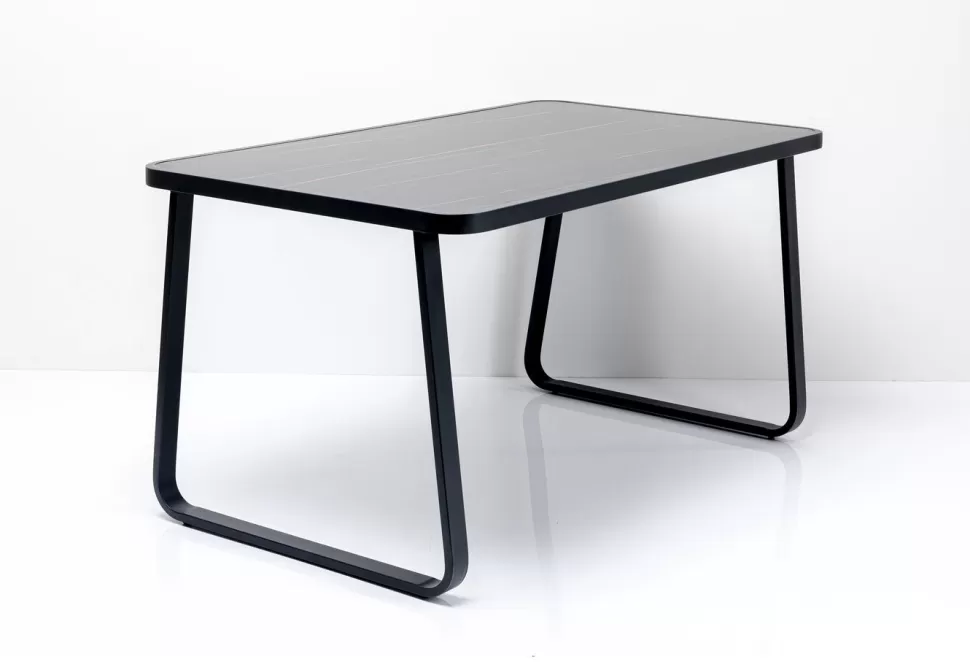 Stoły-KARE Design Stół Ogrodowy Santos 143x83 Cm Czarny