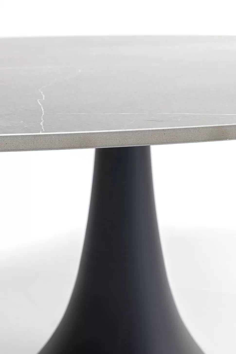 Stoły-KARE Design Stół Ogrodowy Z Ceramicznym Owalnym Blatem Noga Aluminiowa Czarna 180x120 Cm