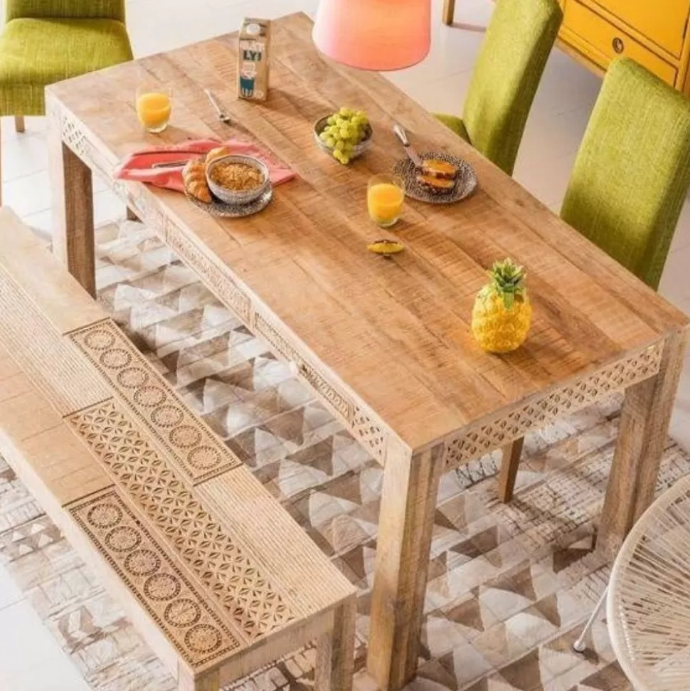 Stoły-KARE Design Stół Puro Plain Z Szufladami 140x70 Cm Naturalny