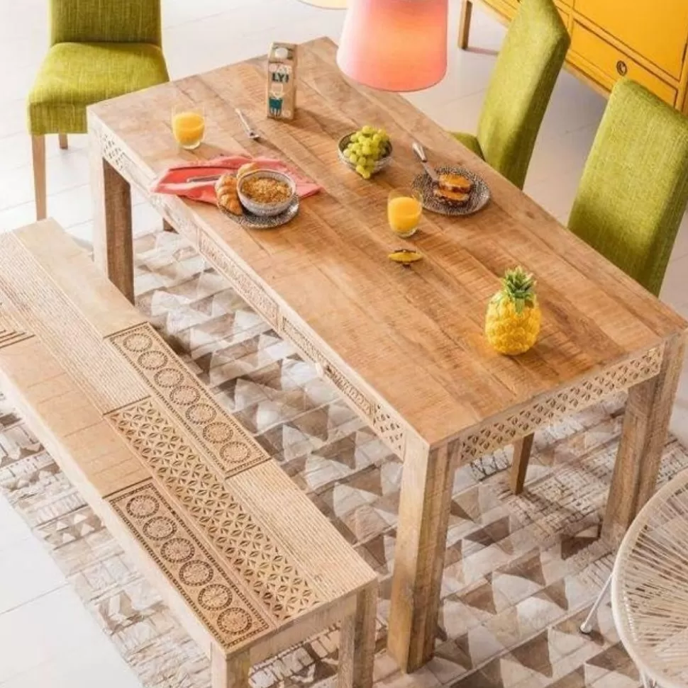 Stoły-KARE Design Stół Puro Plain Z Szufladami 160x80cm Naturalny