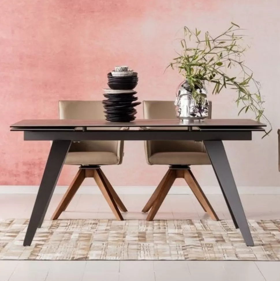 Stoły-KARE Design Stół Rozkładany Amsterdam 160-240x90 Cm Szary