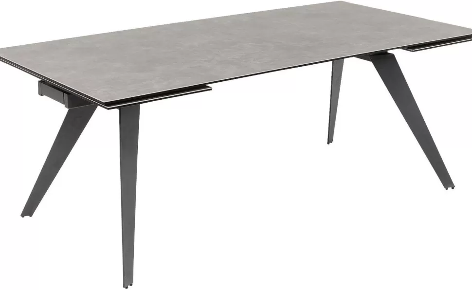 Stoły-KARE Design Stół Rozkładany Amsterdam 200-290x100 Cm Szary - Nogi Czarne