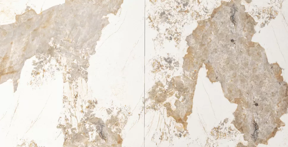 Stoły-KARE Design Stół Rozkładany Blat Szkło I Kamionka Nogi Stal Nierdzewna 200-260x100 Cm