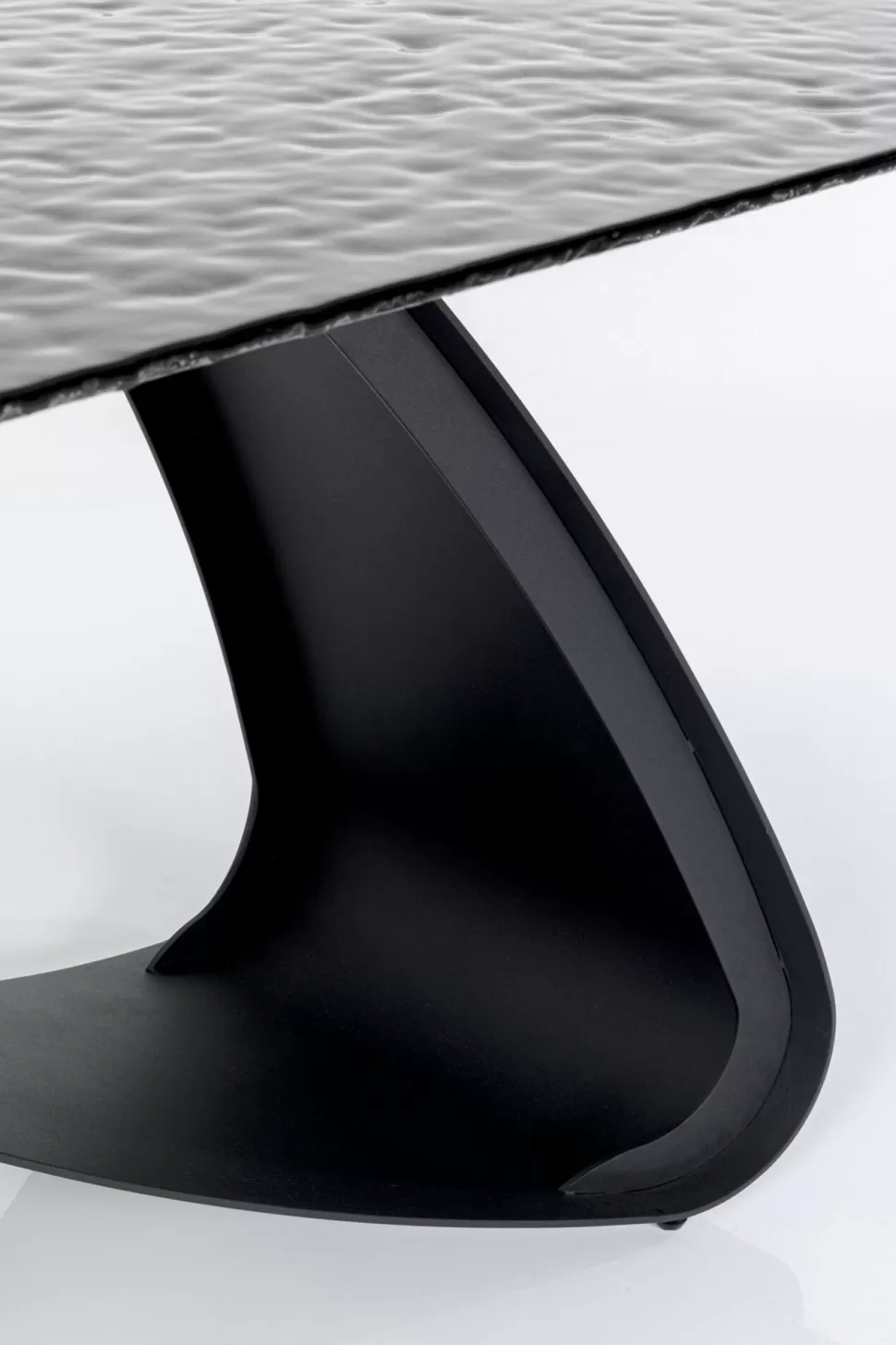 Stoły-KARE Design Stół Rozkładany Do Jadalni W Kolorze Czarnym Szkło I Stal 180-260x95 Cm