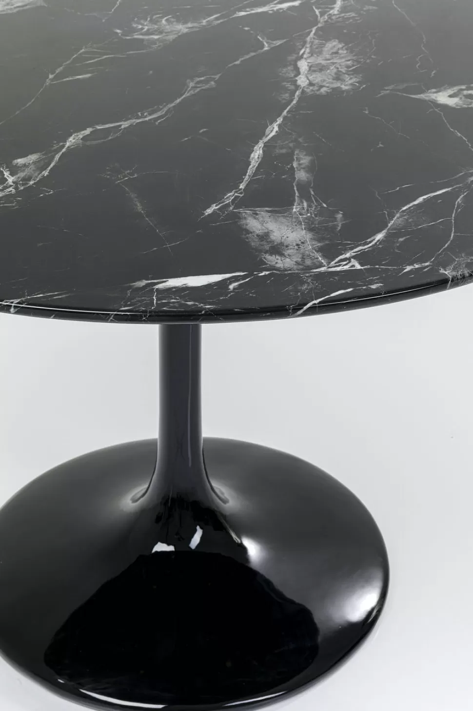 Stoły-KARE Design Stół Solo Marble ∅110x76 Cm Czarny