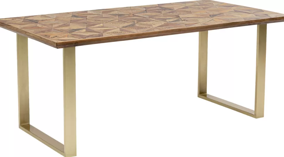 Stoły-KARE Design Stół Stars 180x90 Cm Nogi Mosiężne
