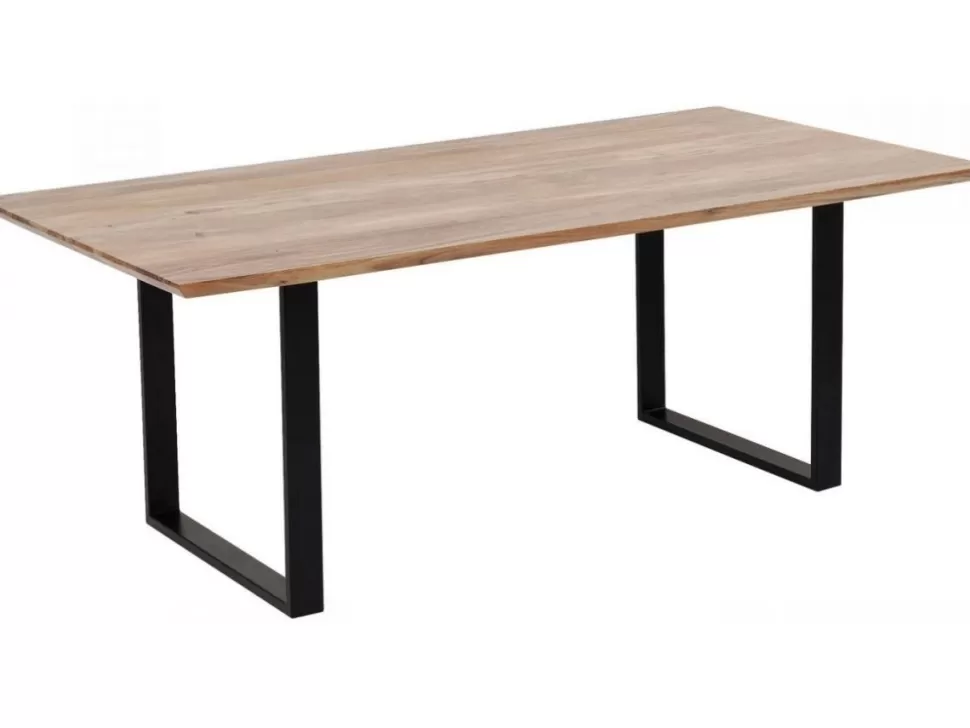 Stoły-KARE Design Stół Symphony 160x80 Cm Akacja Nogi Czarne