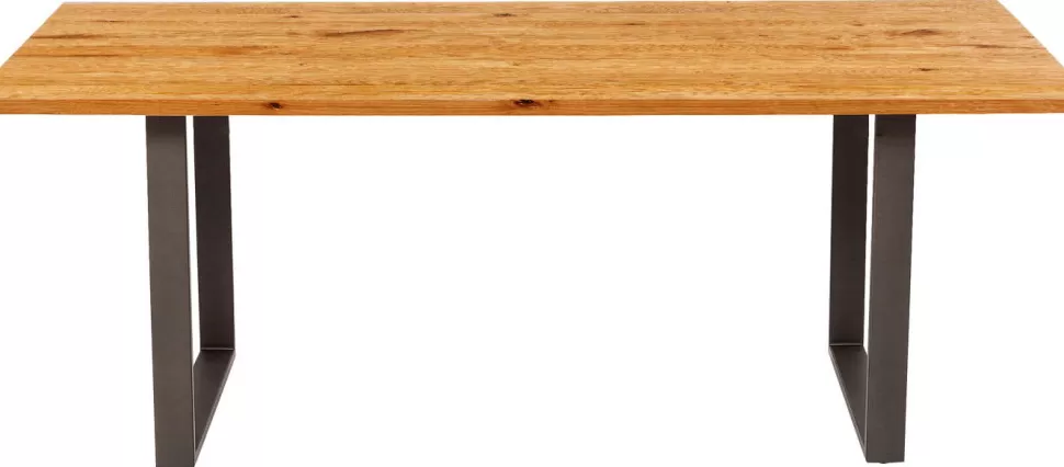 Stoły-KARE Design Stół Symphony 180x90 Cm Dąb - Nogi Stalowe
