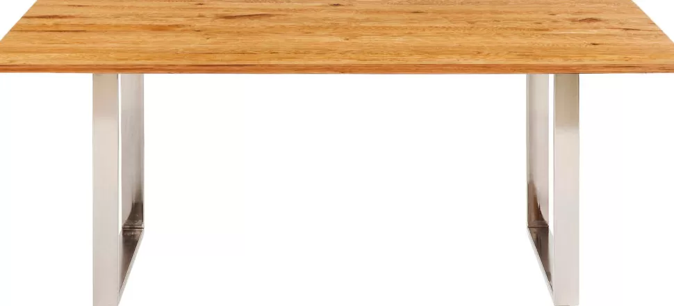 Stoły-KARE Design Stół Symphony 200x100 Cm Dąb - Nogi Chromowe